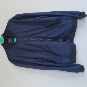 True Religion Navy Blue Men's Zip Up Bomber Jacket Size L Blue